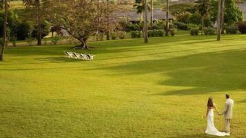 Outdoor wedding area