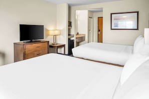 Room, 2 Queen Beds, Accessible, Non Smoking | Premium bedding, Tempur-Pedic beds, desk, laptop workspace