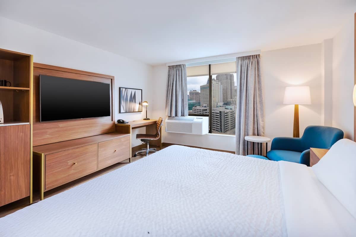 Egyptian cotton sheets, premium bedding, desk, laptop workspace