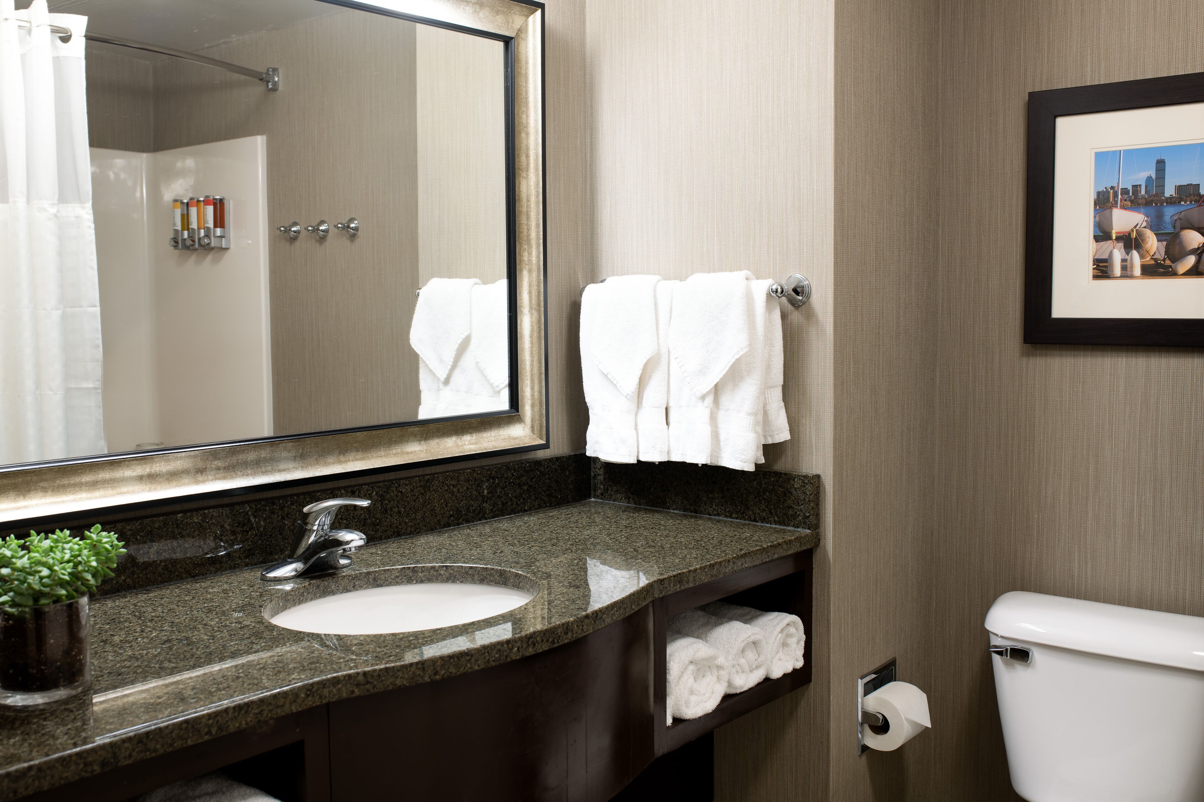 standard suite, non smoking | bathroom | combined shower/bathtub, eco-friendly toiletries, hair dryer, towels