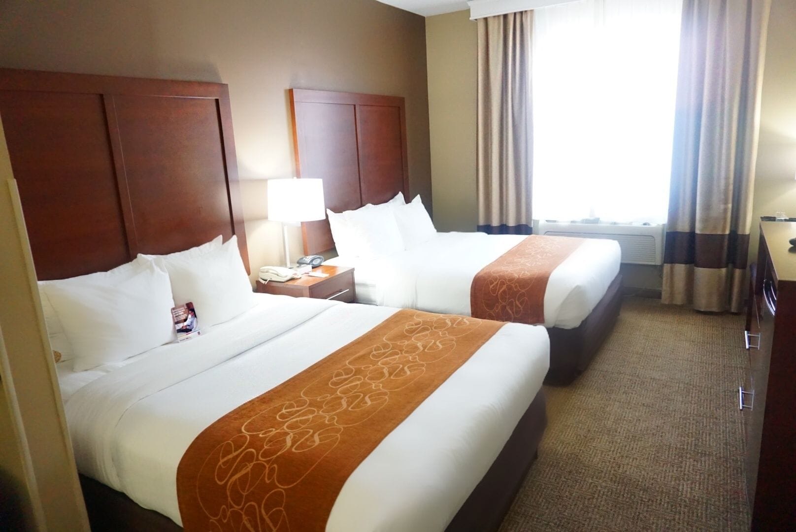 Room, 2 Queen Beds, Non Smoking | Premium bedding, in-room safe, desk, laptop workspace