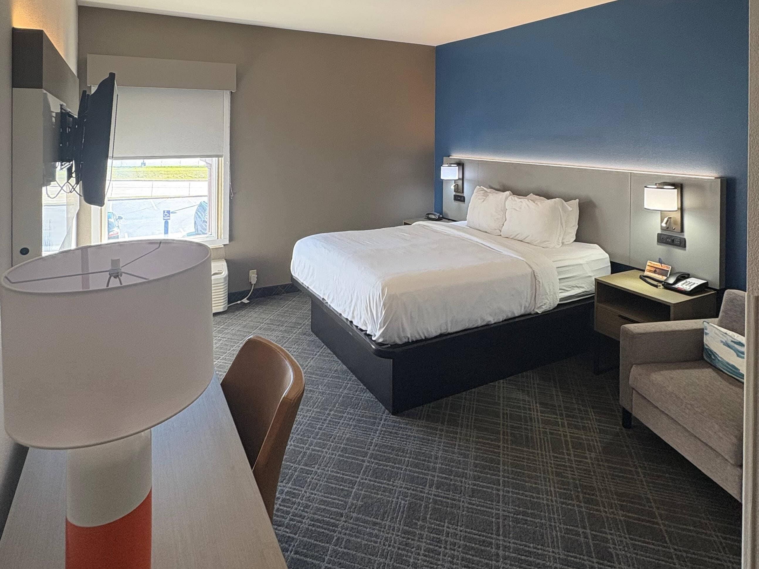 Room, 1 King Bed with Sofa bed, Accessible, Non Smoking (Efficiency, Upgrade) | Desk, laptop workspace, blackout drapes, soundproofing