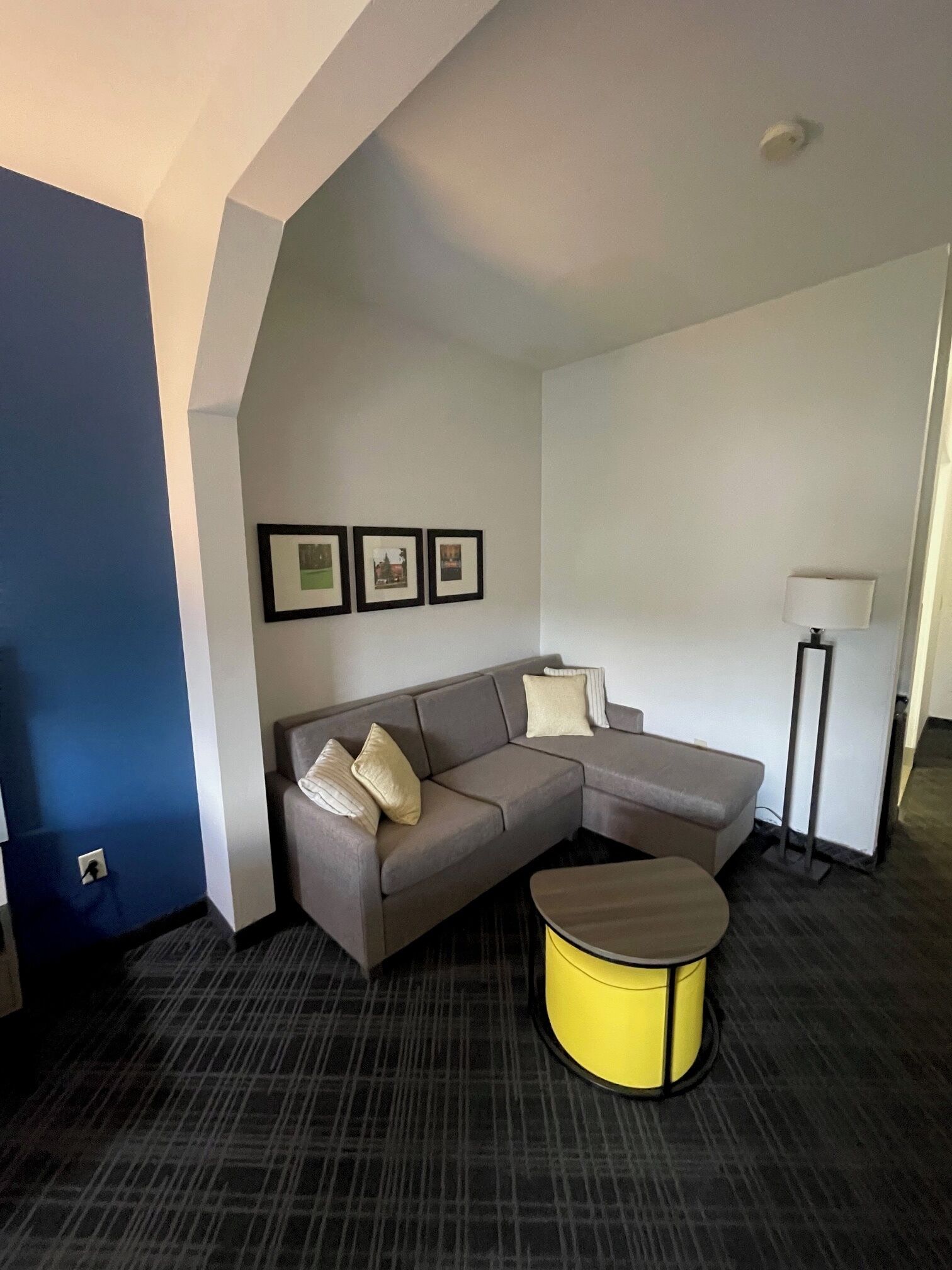 desk, laptop workspace, blackout curtains, soundproofing