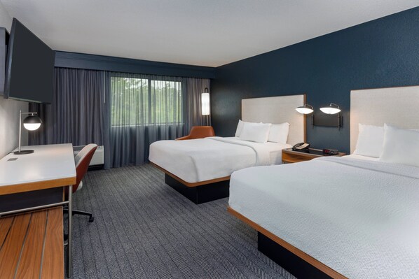 Hypo-allergenic bedding, in-room safe, individually furnished, desk