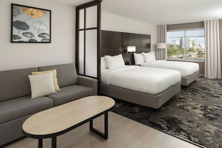 Suite, Multiple Beds | Desk, blackout drapes, iron/ironing board, free cribs/infant beds. City Express by Marriott Orlando International Drive