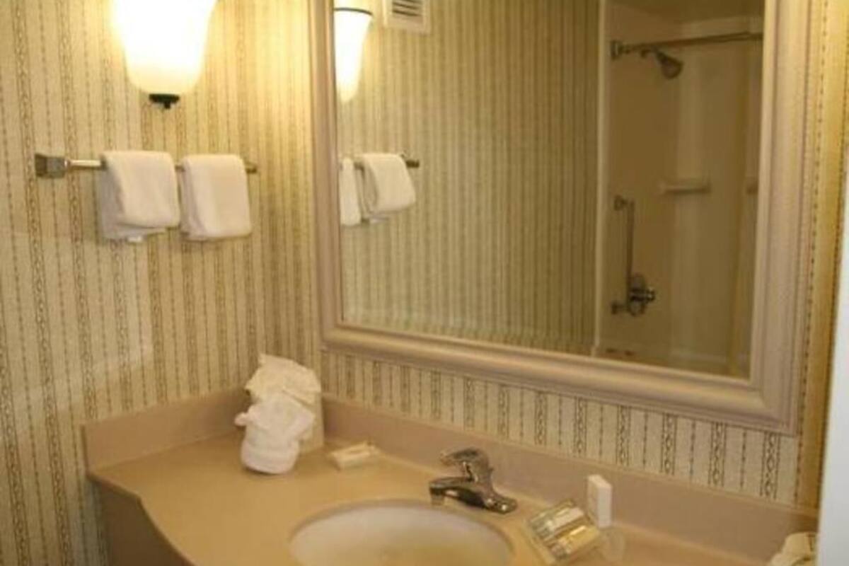 Bathroom | Combined shower/tub, free toiletries, hair dryer, towels