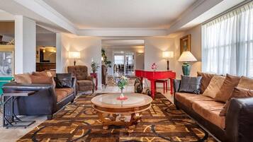 42-inch flat-screen TV with cable channels, TV