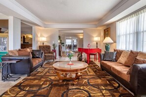 42-inch flat-screen TV with cable channels, TV