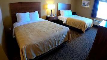 Standard Room, 2 Queen Beds, Non Smoking | Blackout drapes, iron/ironing board, bed sheets