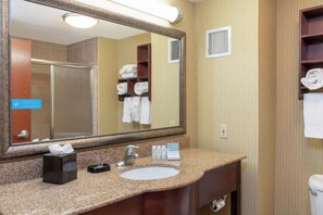Studio Suite, 1 King Bed with Sofa bed | Bathroom shower - Hampton Inn East Lansing (East Lansing)