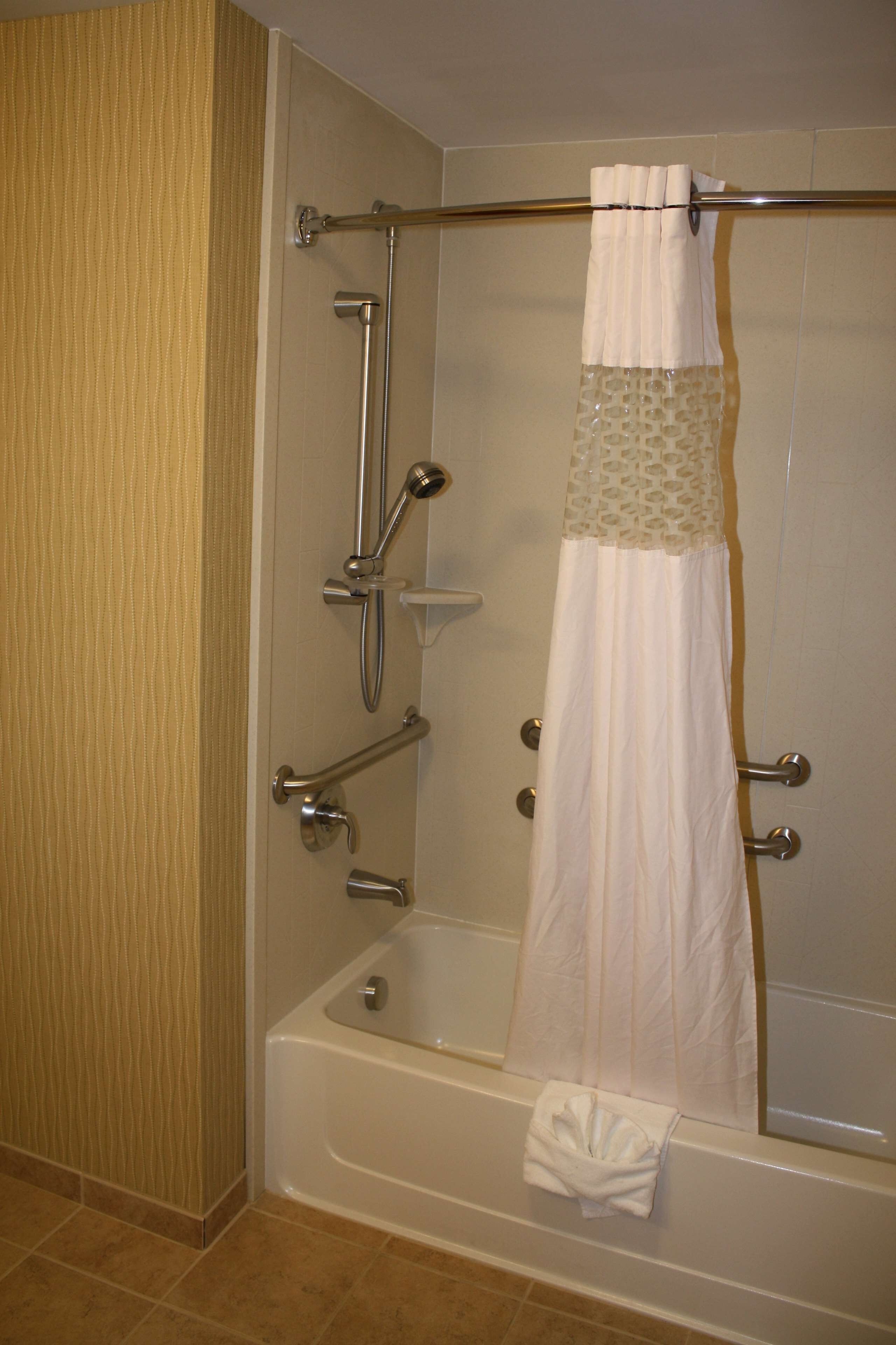 free toiletries, hair dryer, towels