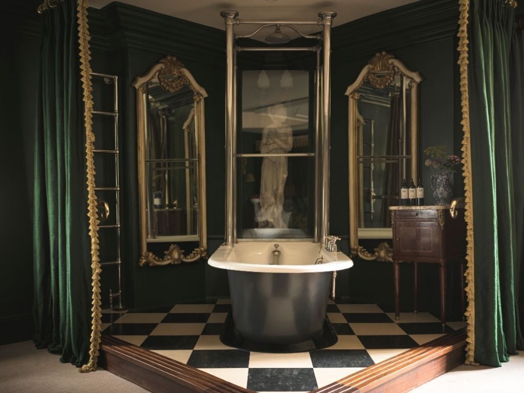 signature suite, 1 king bed (the rook's nest) | bathroom | designer toiletries, hair dryer, bathrobes, slippers