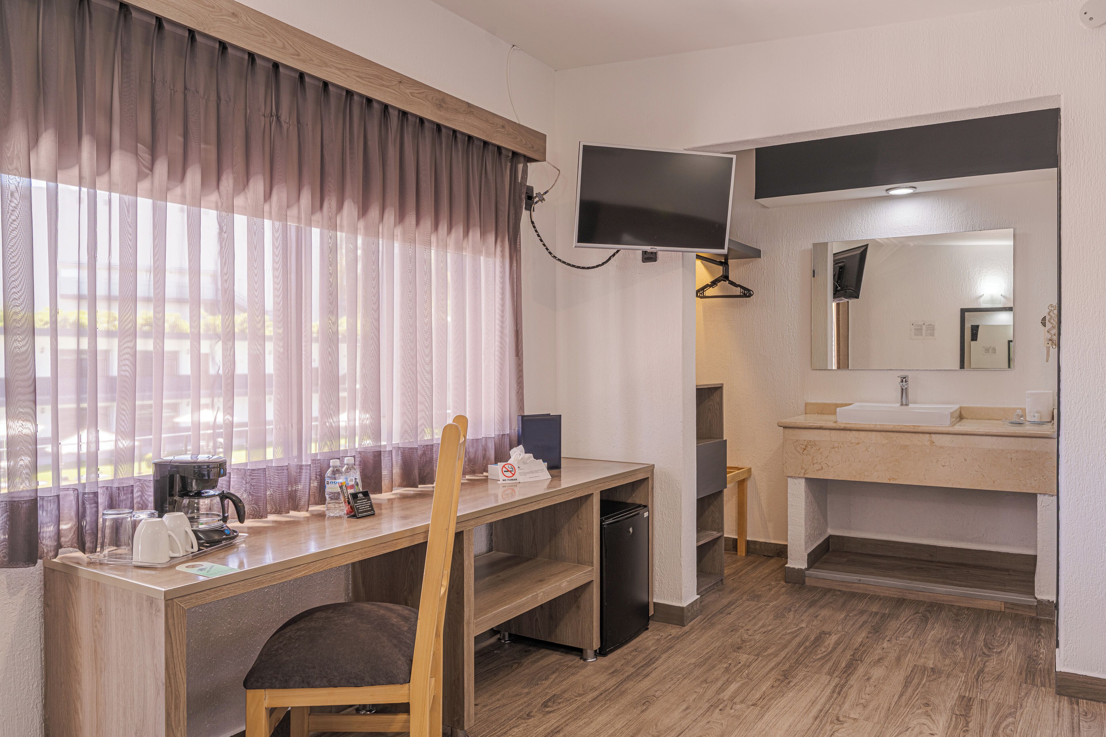 standard room, 2 double beds | minibar, in-room safe, desk, blackout curtains