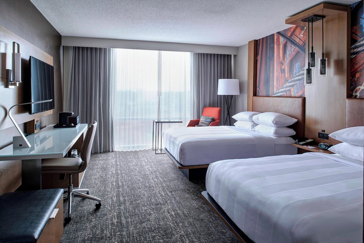 In-room safe, desk, laptop workspace, blackout drapes