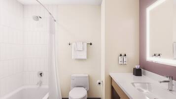 Desk, blackout drapes, soundproofing, iron/ironing board