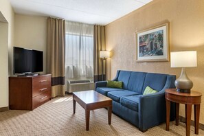 Suite, 1 King Bed with Sofa bed, Non Smoking | Desk, blackout drapes, soundproofing, iron/ironing board
