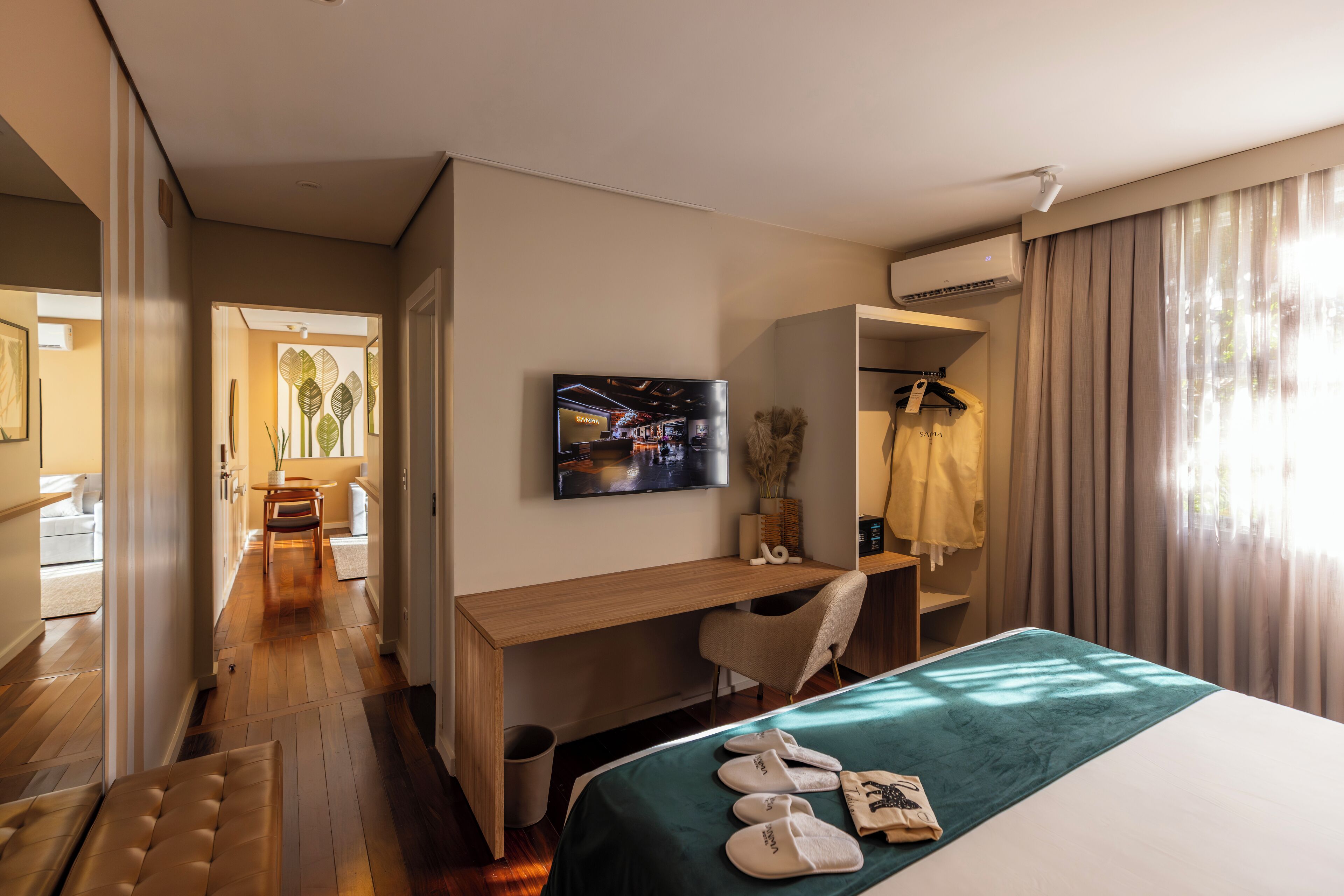 Suíte Master | Roupas de cama premium, camas com colchões pillow-top, frigobar