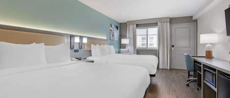 Standard Room, 2 Queen Beds, Non Smoking | In-room safe, blackout curtains, free WiFi, bed sheets