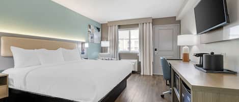 Rum - 1 kingsize-säng - tillgänglighetsanpassat - icke-rökare | Värdeförvaringsskåp på rummet, skrivbord och arbetsyta för laptop