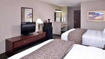 Standard Room, 2 Queen Beds, Non Smoking | Iron/ironing board, free cribs/infant beds, rollaway beds, free WiFi
