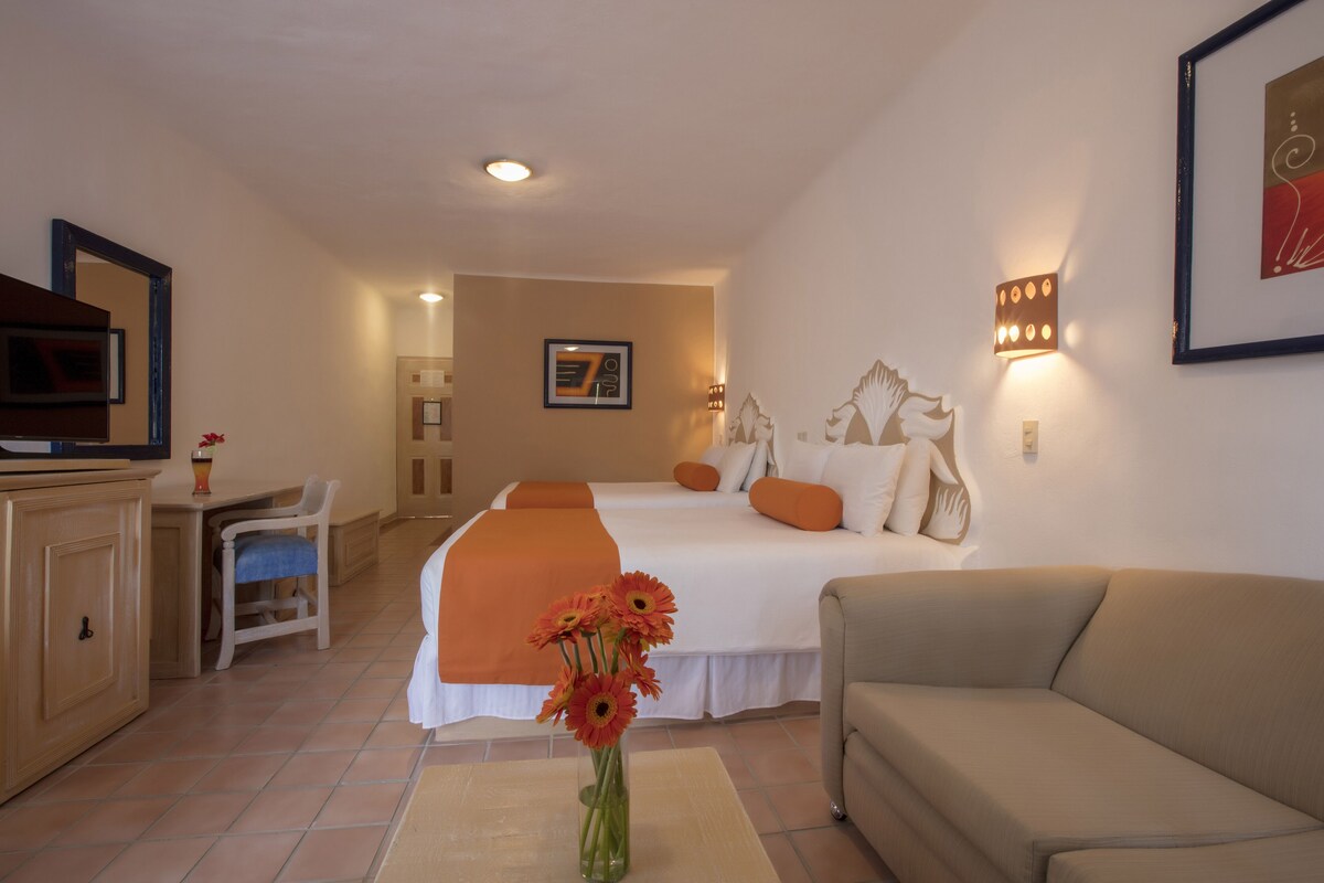 In-room safe, blackout curtains, iron/ironing board, bed sheets