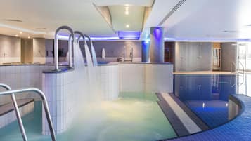 Sauna, hot tub, body treatments, hydrotherapy, aromatherapy
