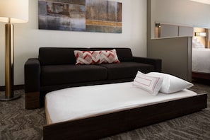 Egyptian cotton sheets, premium bedding, pillow-top beds, desk