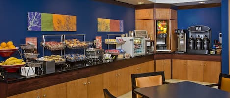 Free daily buffet breakfast