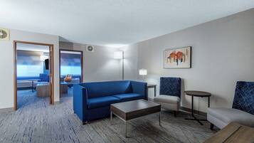 Suite, 2 Bedrooms | Living area | 37-inch flat-screen TV with satellite channels, TV