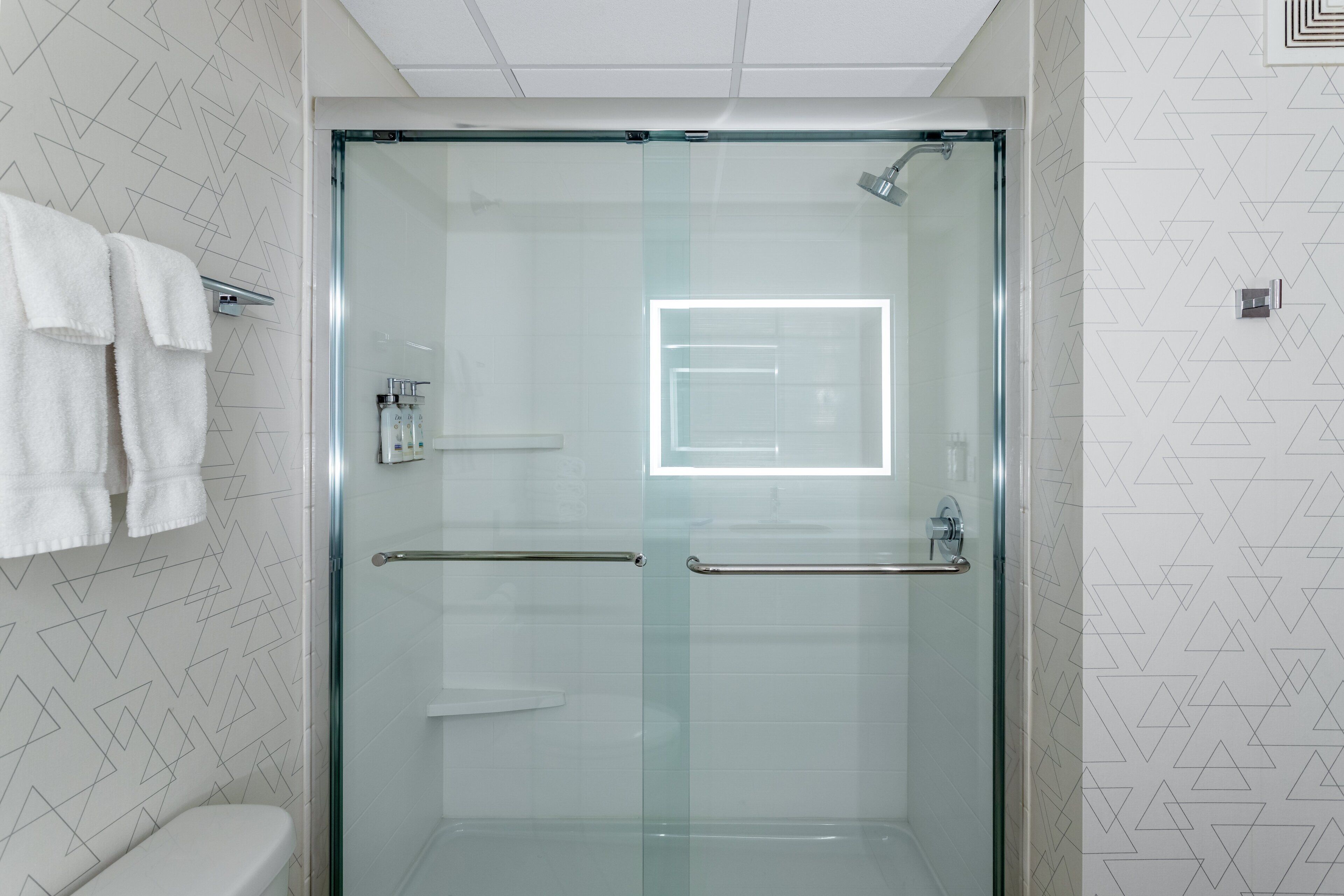 free toiletries, hair dryer, towels, soap