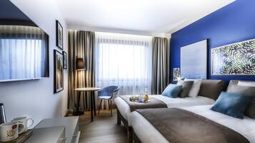 Chambre Supérieure, 2 lits une place, vue mer (A/C)