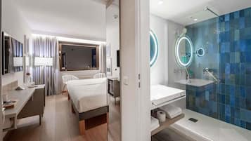 Superior Room, 1 Queen Bed, Sea View (A/C) | Desk, laptop workspace, blackout drapes, soundproofing
