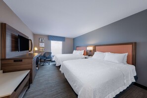 Room, 2 Double Beds, Non Smoking | Iron/ironing board, cribs/infant beds, free WiFi, bed sheets