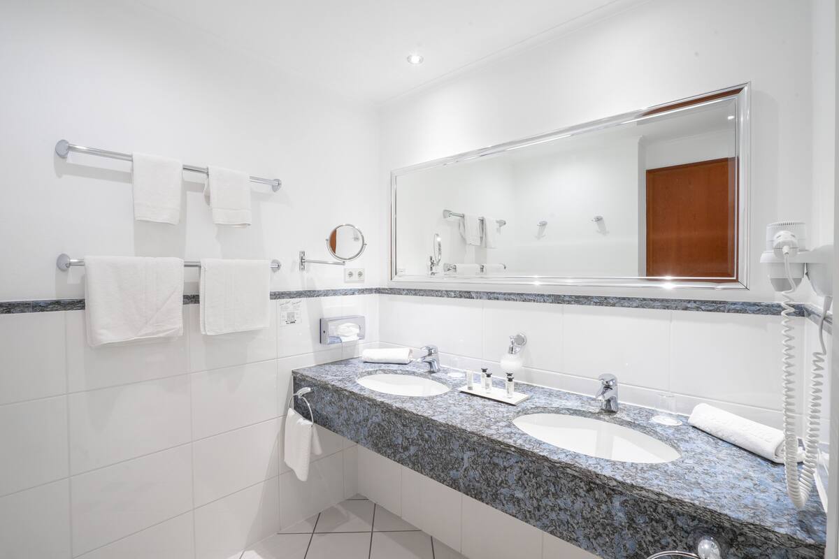 free toiletries, hair dryer, bathrobes, slippers