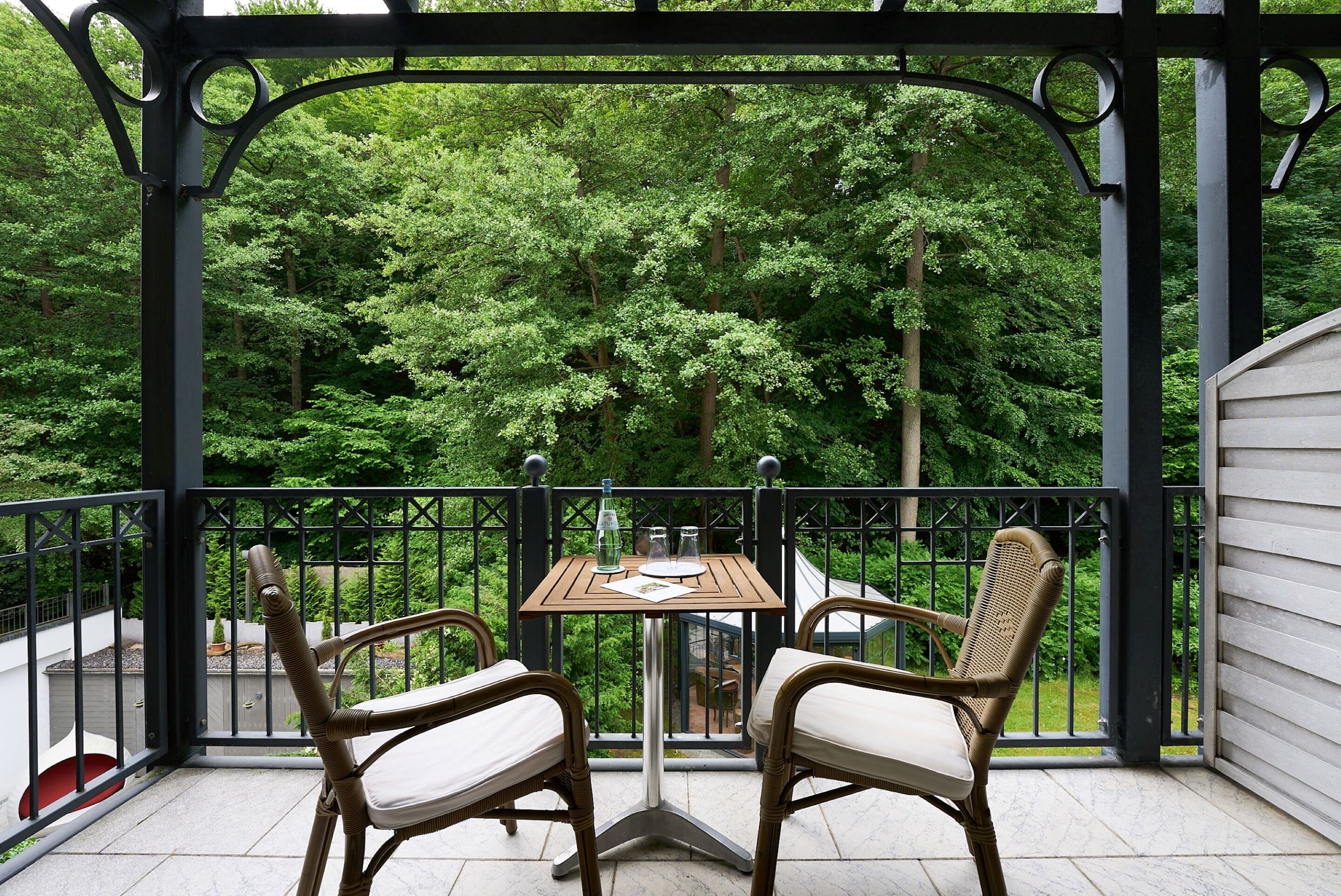 comfort double room, garden view | terrace/patio