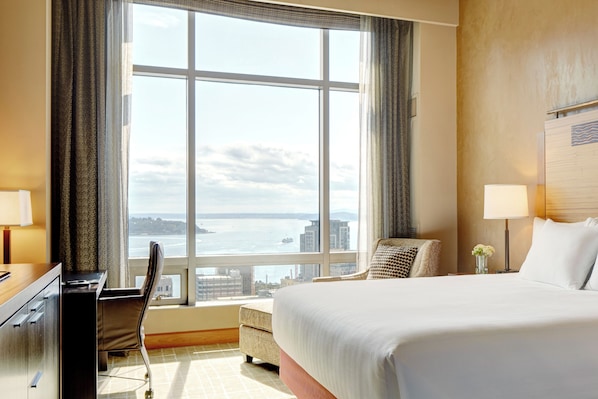 Premium bedding, pillow-top beds, in-room safe, desk