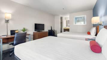 Deluxe Room, 2 Queen Beds | Desk, free WiFi, bed sheets