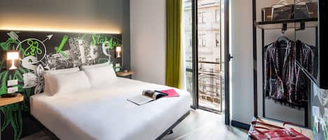 Down duvets, minibar, in-room safe, desk