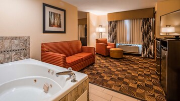 Suite, 1 King Bed, Non Smoking, Jetted Tub (with Sofabed) | Premium bedding, pillowtop beds, desk, laptop workspace