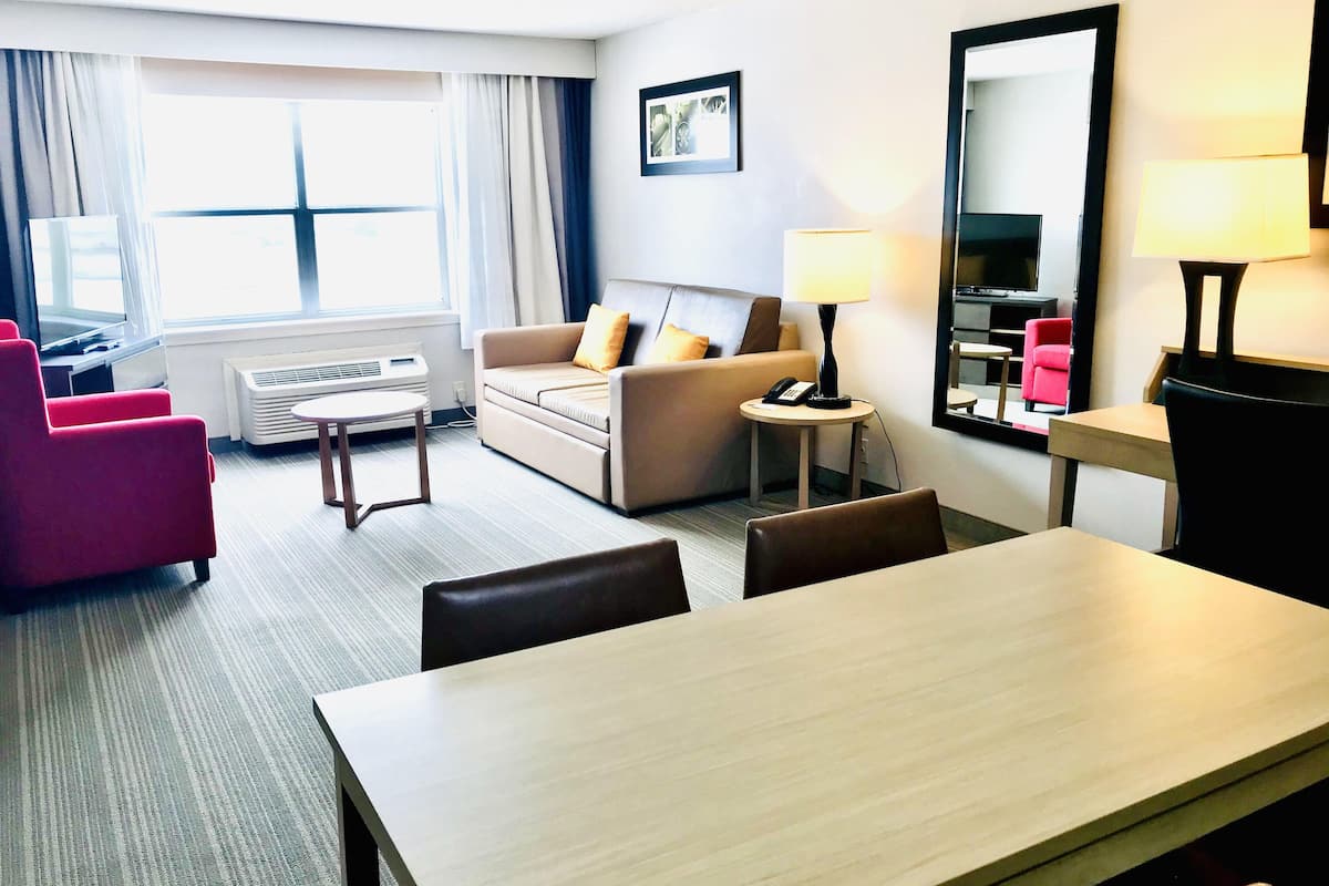 Premium Suite, 1 King Bed, Non Smoking | 1 bedroom, Egyptian cotton sheets, premium bedding, desk
