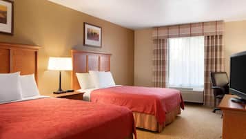 Desk, blackout drapes, iron/ironing board, free WiFi