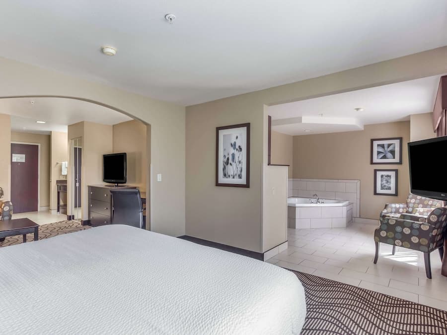 Deluxe Room, 1 King Bed, Non Smoking, Jetted Tub | 1 bedroom, premium bedding, desk, laptop workspace