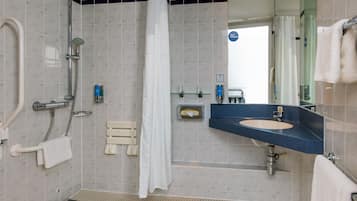 Room, 1 Double Bed, Accessible (with Free Hot Breakfast) | Bathroom | Shower, eco-friendly toiletries, hair dryer, towels