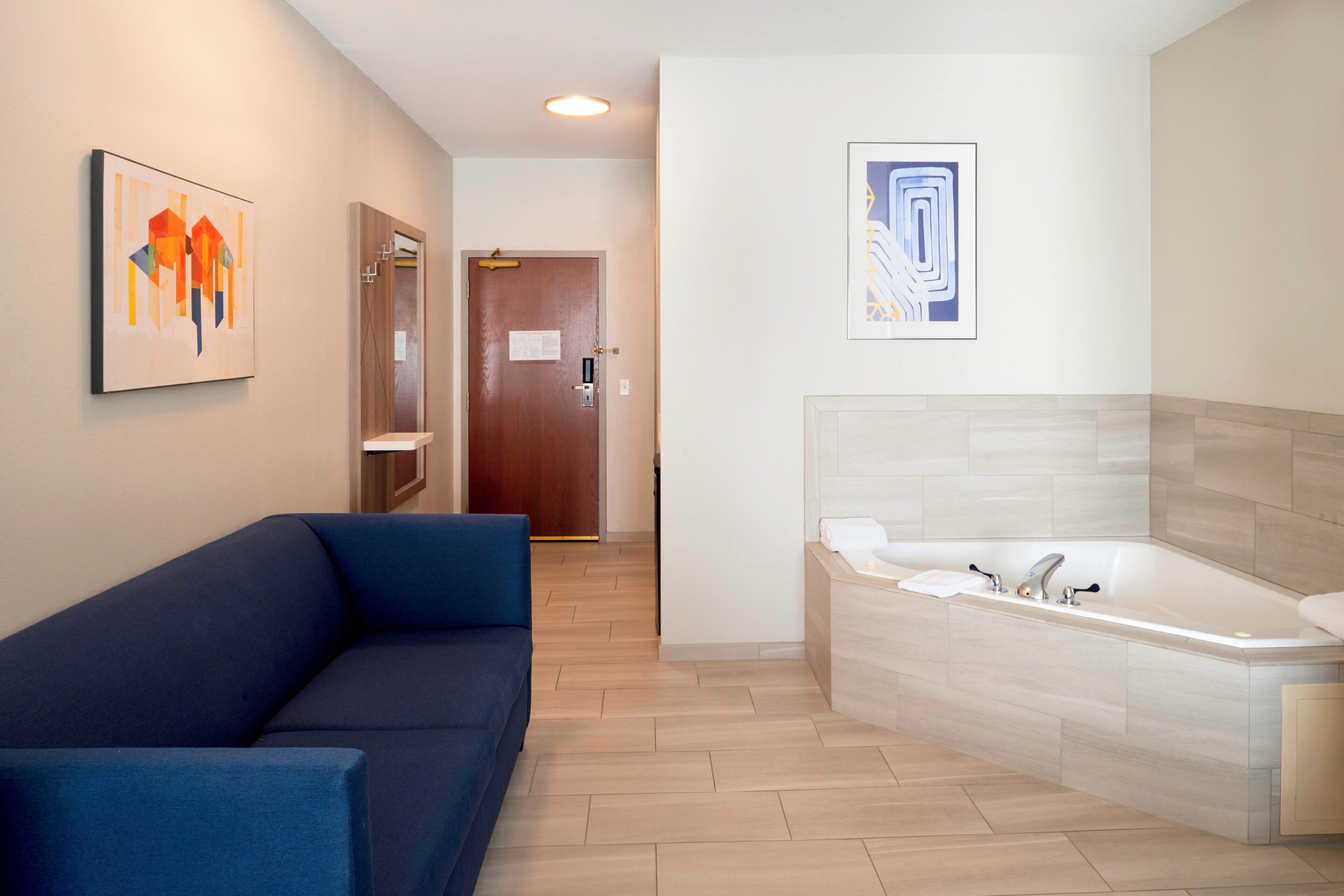 In-room safe, desk, iron/ironing board, free cribs/infant beds