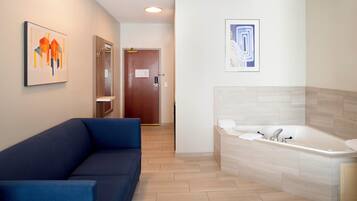 In-room safe, desk, iron/ironing board, free cribs/infant beds