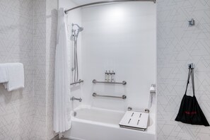 Suite, 1 King Bed, Accessible (Accessible Tub) | Bathroom | Hair dryer, towels, soap, shampoo - Holiday Inn Express Hotel & Suites Greenwood by IHG (Greenwood)