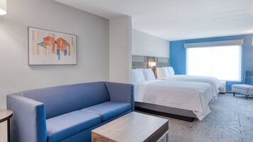 Desk, blackout drapes, iron/ironing board, free cribs/infant beds