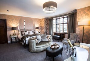 Suíte superluxo, vista para o jardim | Roupas de cama de algodão egípcio, roupas de cama premium