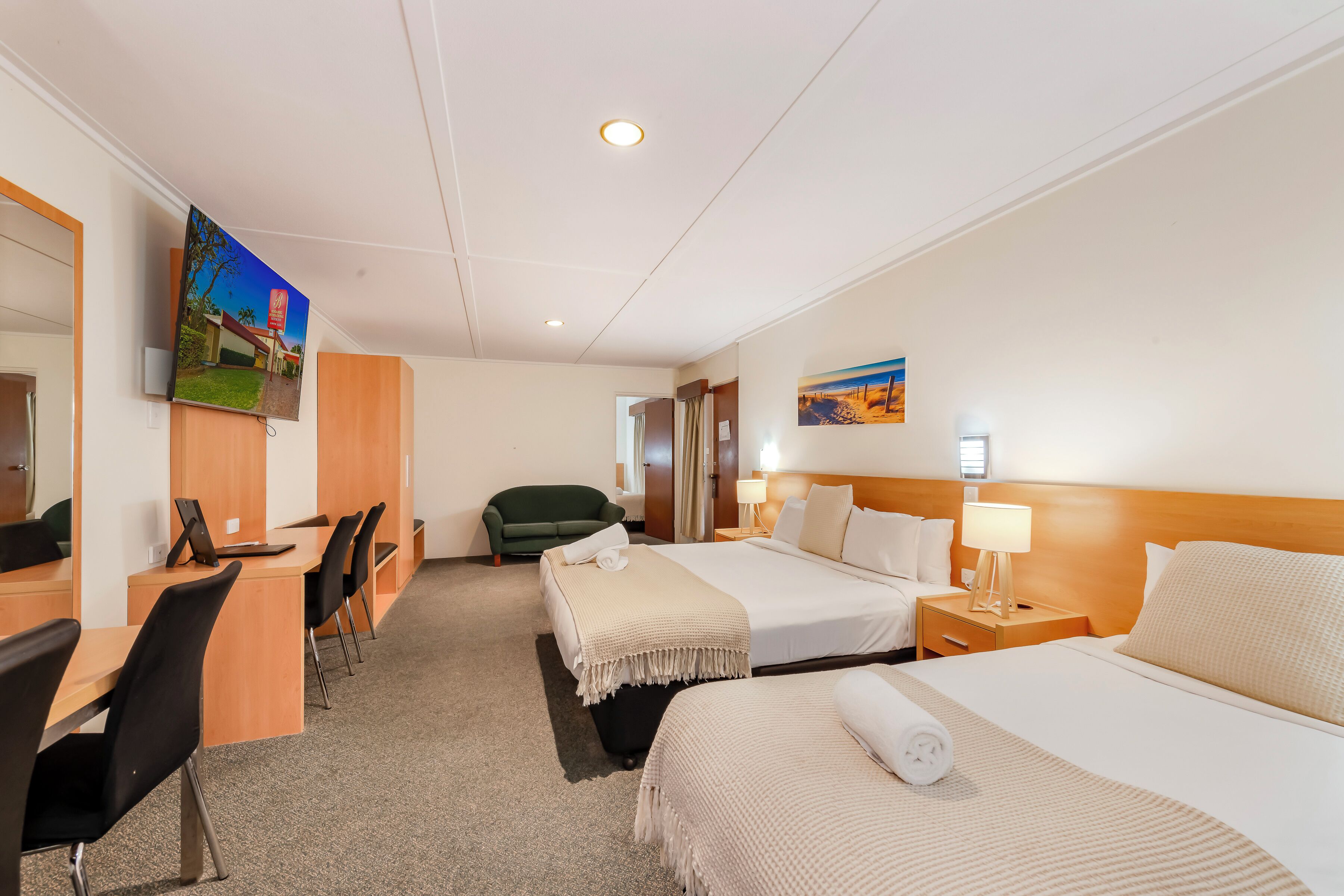 Family Room (Two Bedrooms) | Desk, iron/ironing board, free WiFi, bed sheets