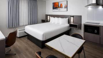 Premium bedding, pillowtop beds, in-room safe, desk